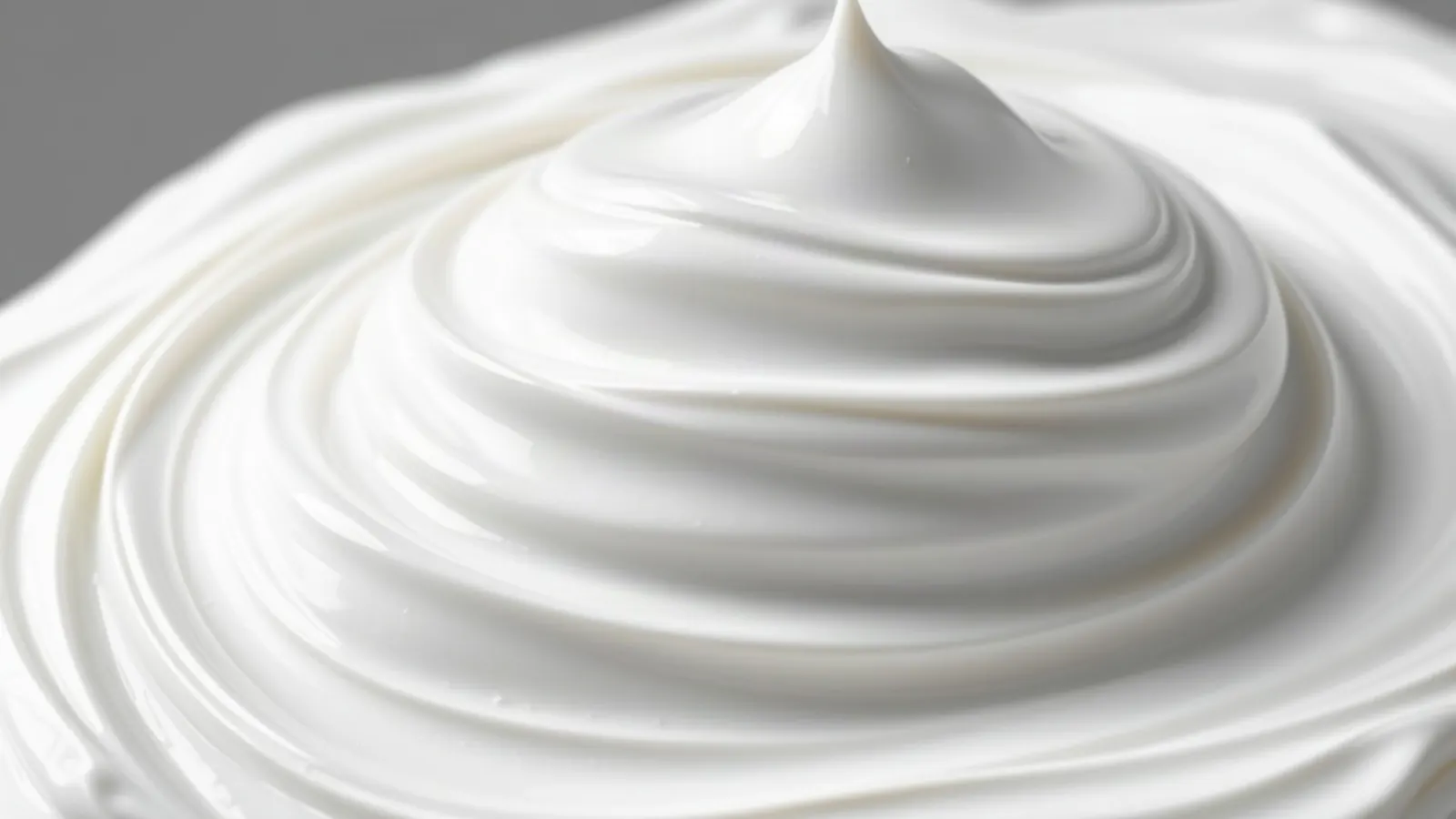 Thick white body cream, close up